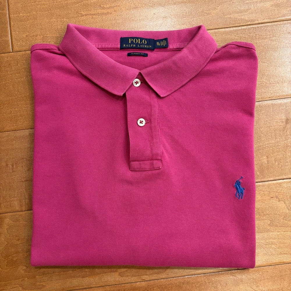 Polo Ralph Lauren Men’s Cotton Classic Fit XL Short Sleeve Pink Polo